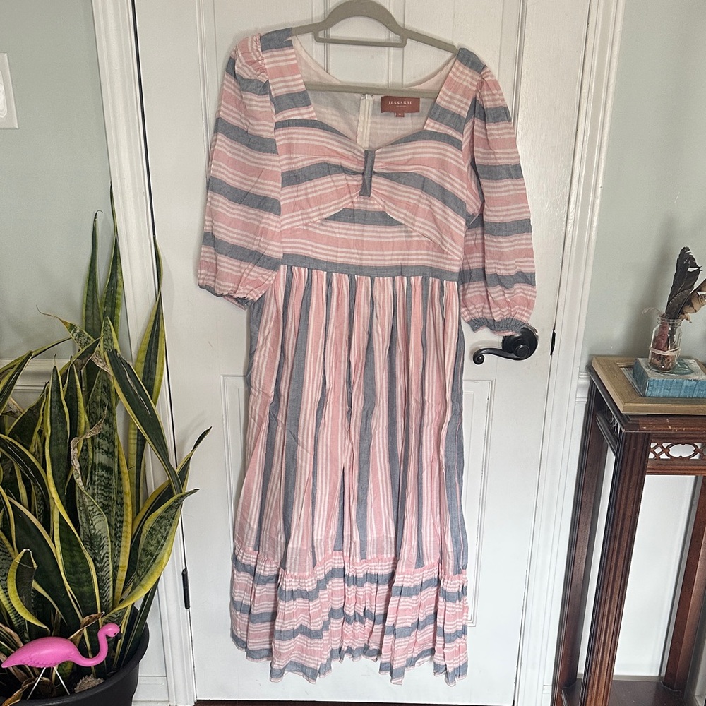 JessaKae Pastel Striped Maxi Dress